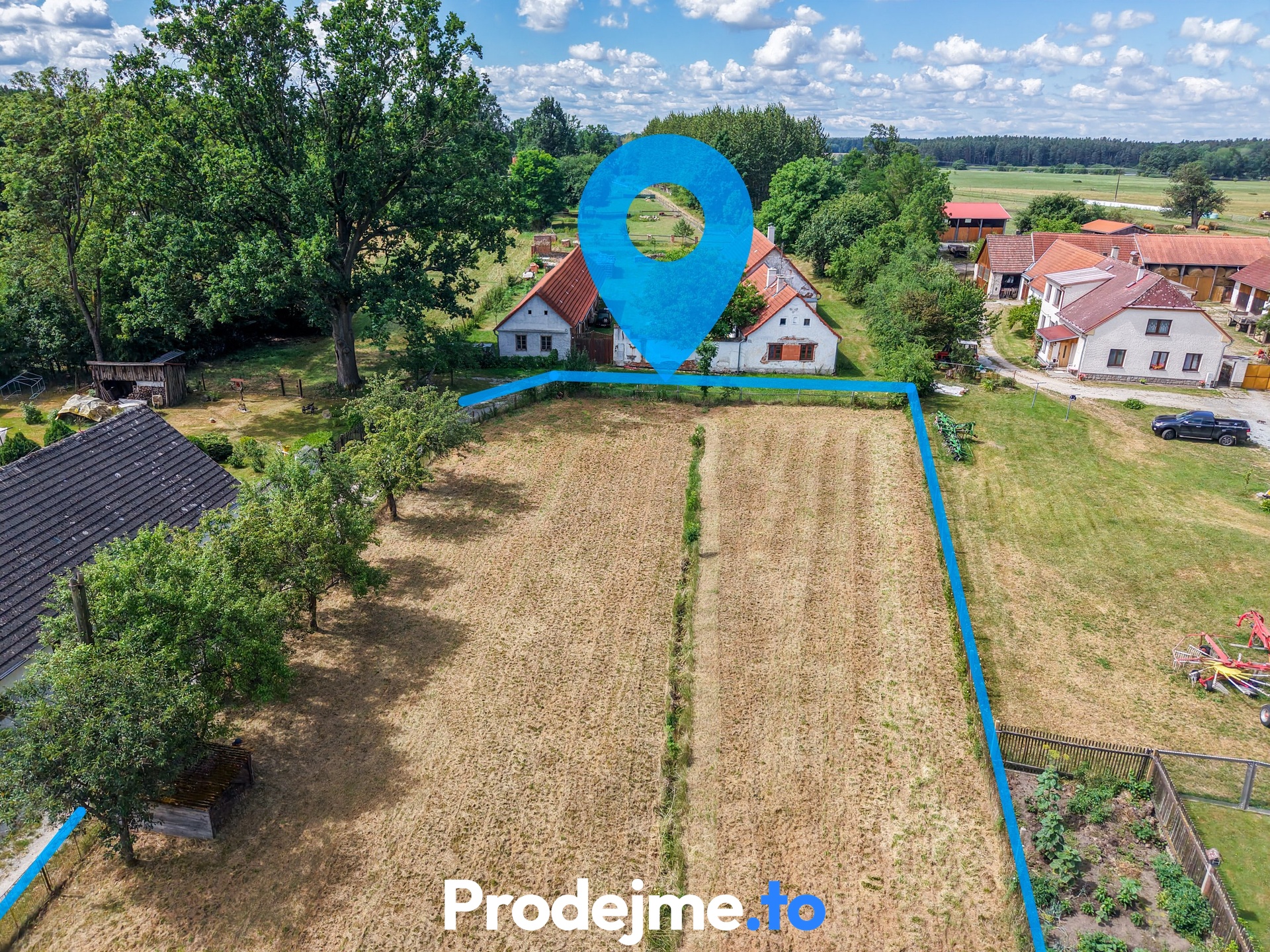 Prodej stavebního pozemku 2 063 m², Třeboň - Branná